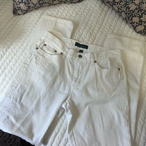 Ralph Lauren Off-White Straight Leg Jeans